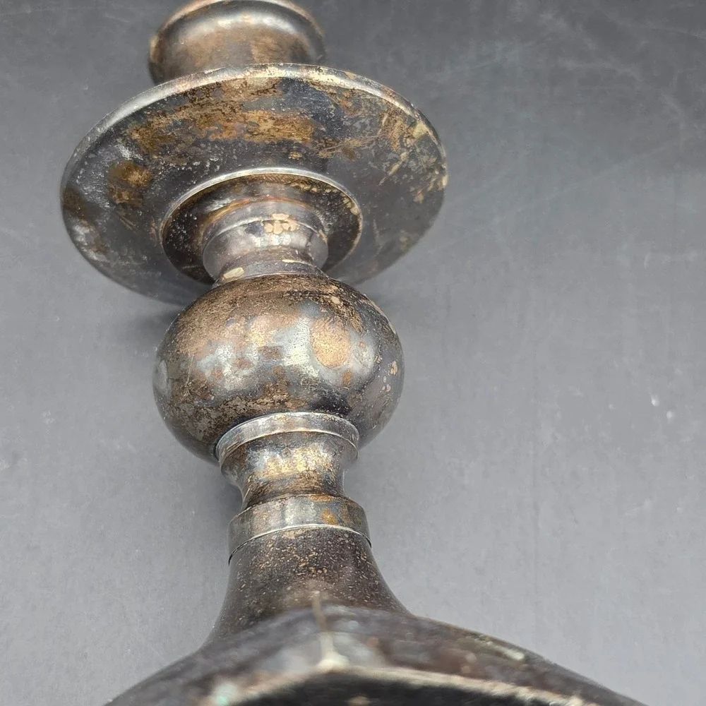 Towle Silver Plated Candlestick‎ Holder Triangle Base Home Decor Vintage